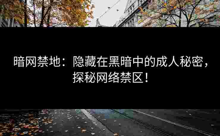 暗网禁地：隐藏在黑暗中的成人秘密，探秘网络禁区！