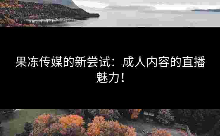 果冻传媒的新尝试：成人内容的直播魅力！